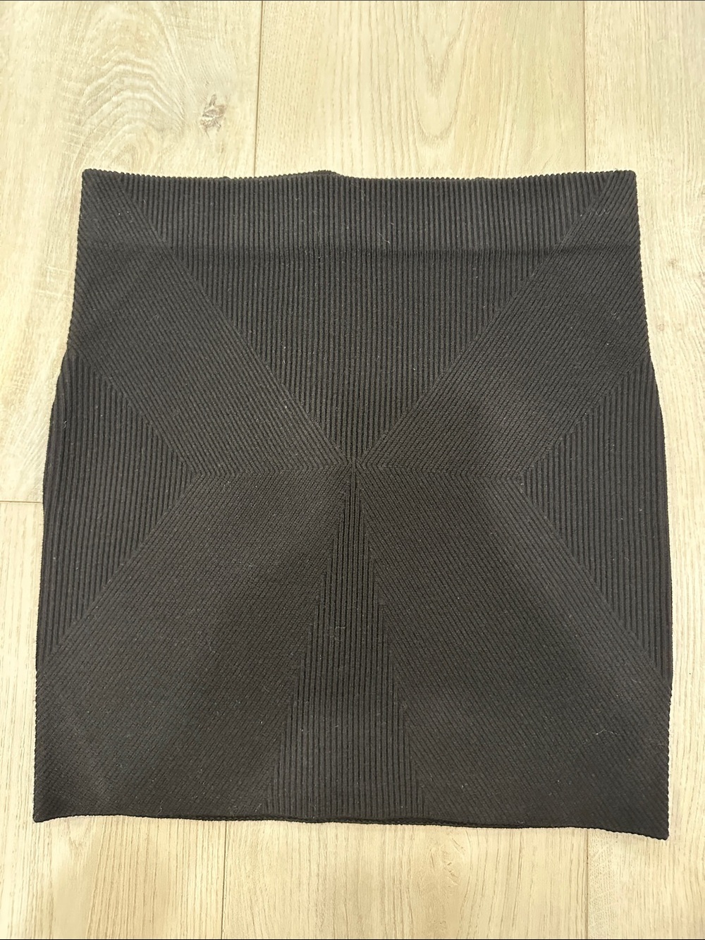 Gauge81 Zafra Rib Knit Mini Skirt Black Stretch Designer Size L NWT